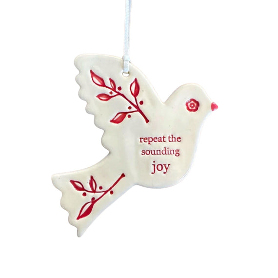 Ornament - Xmas, Bird, Repeat the Sounding Joy