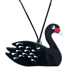 Black Swan Ceramic Ornament