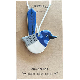 Fairywren Ceramic Ornament