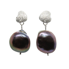 Small Black Droplet Earrings