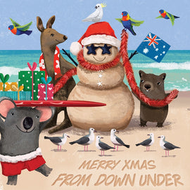 Aussie Sandman Christmas Card