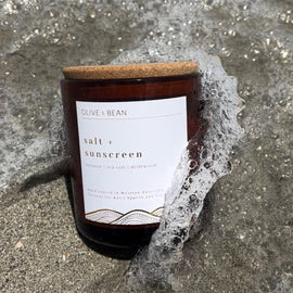 Salt & Sunscreen Medium Candle