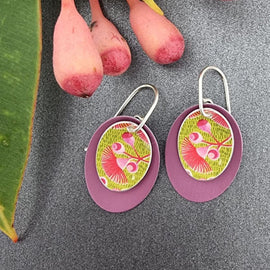 Gum Blossom Double Oval Earrings