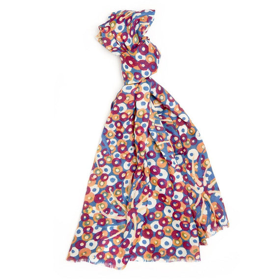 Native Pear Flowers Cashmere Scarf